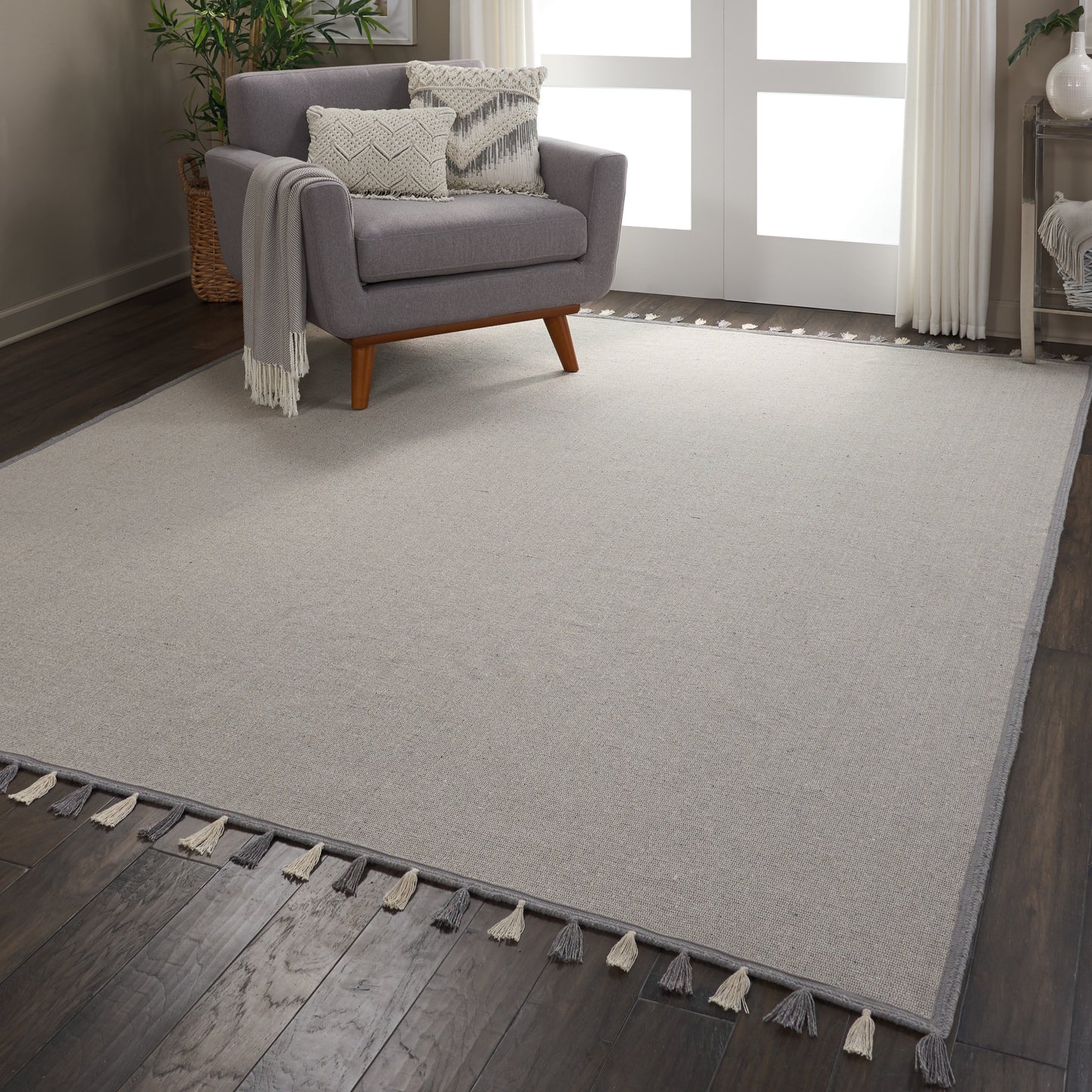 Nourison Home Otto  Light Grey  Contemporary