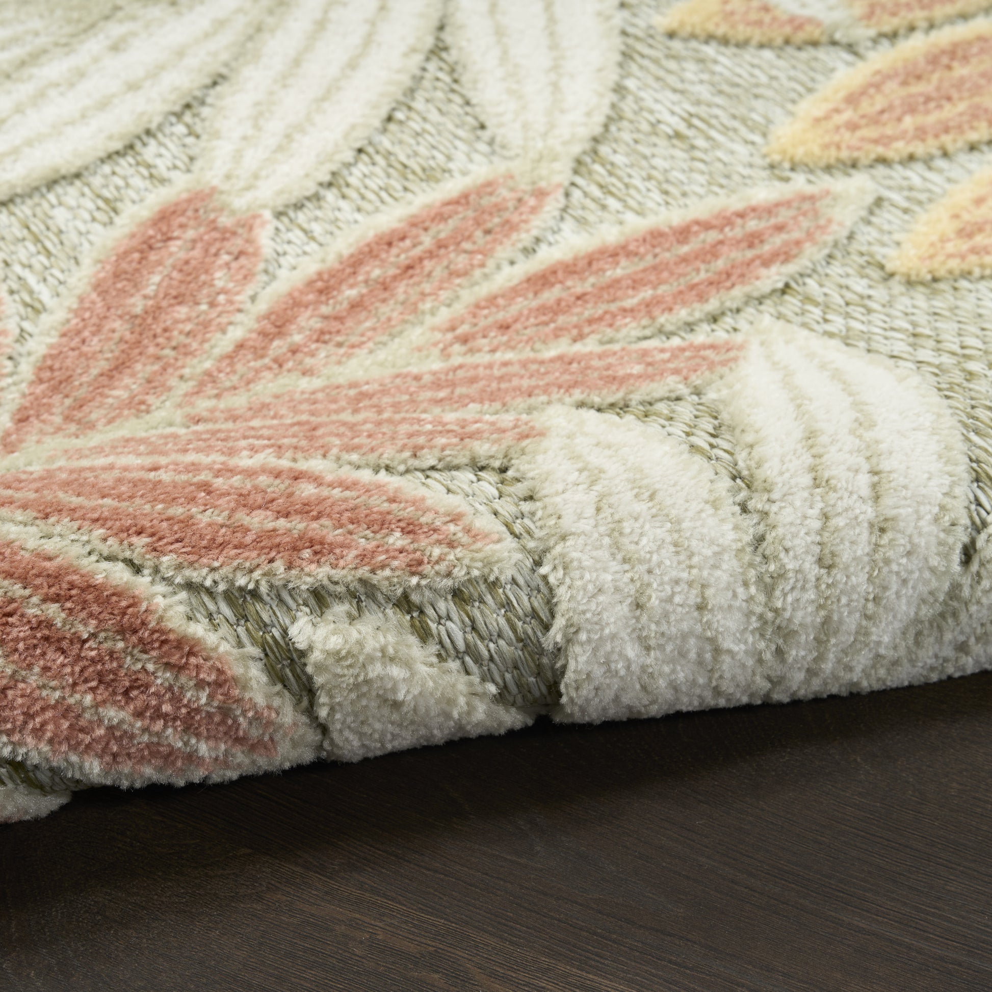 Nourison Home Aloha  Sage Rose  Contemporary