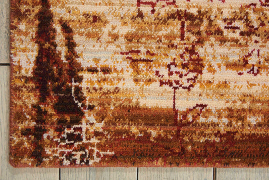 Nourison Home Rhapsody  Gold Garnet  Transitional