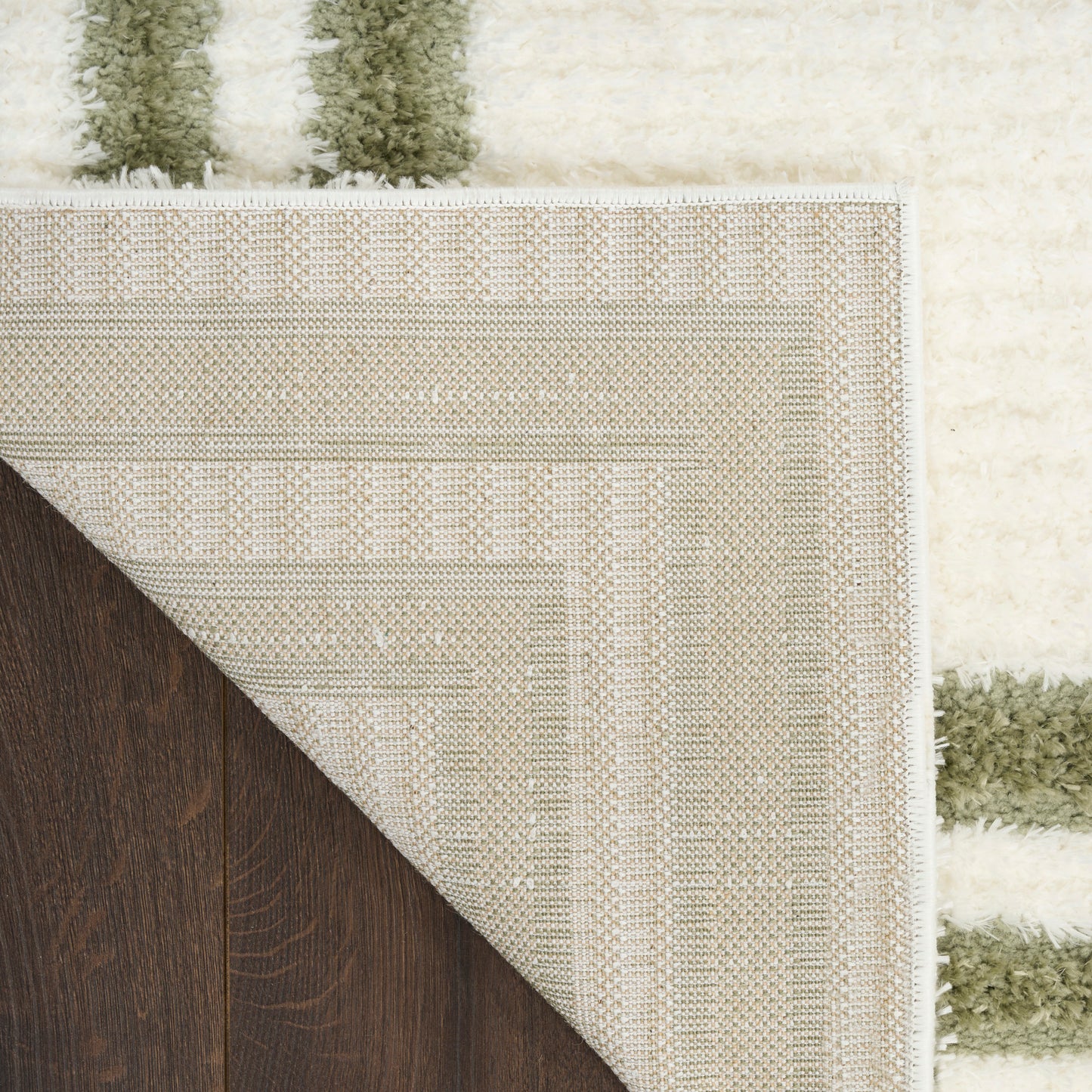 Nourison Home Pacific Shag  Ivory Green  Contemporary