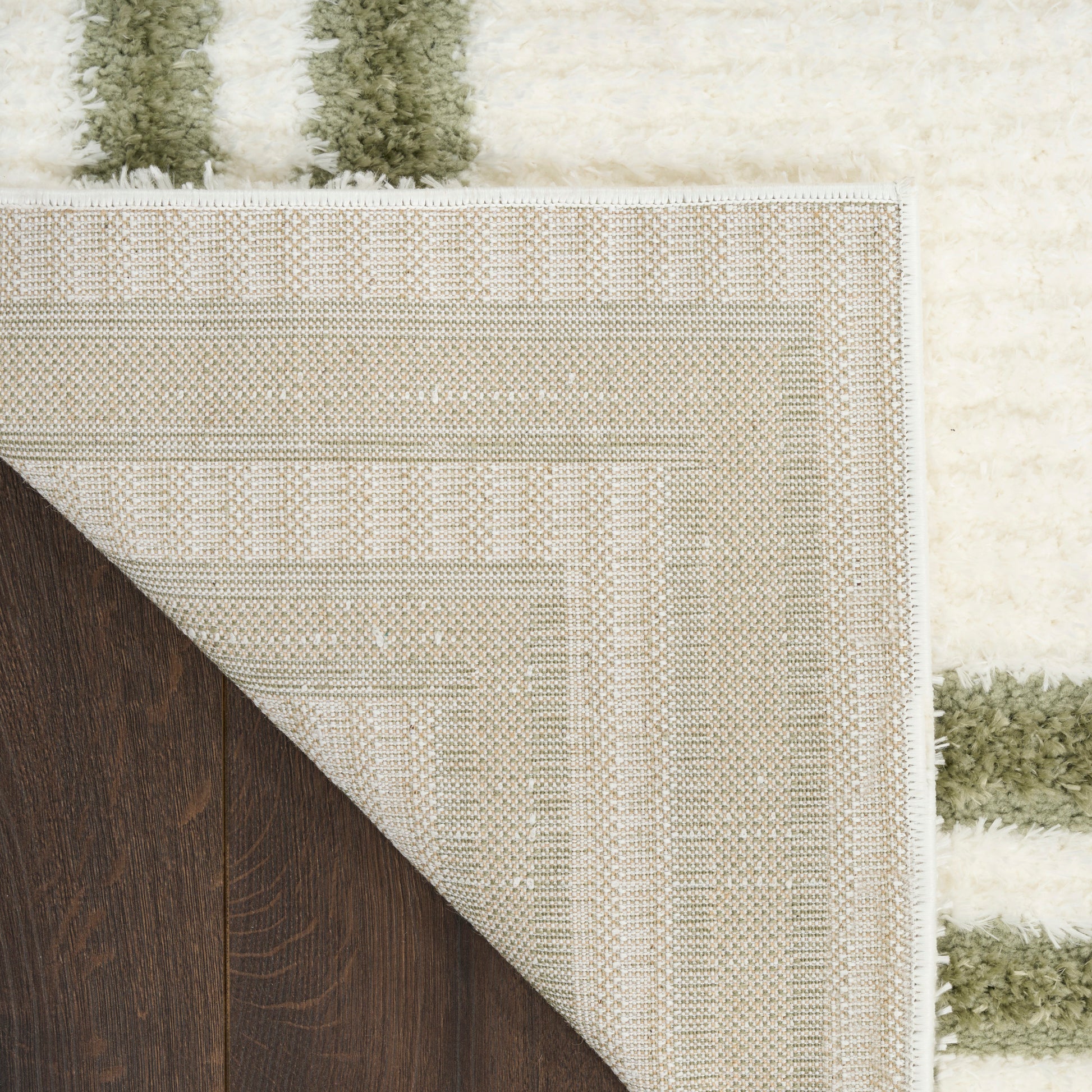 Nourison Home Pacific Shag  Ivory Green  Contemporary