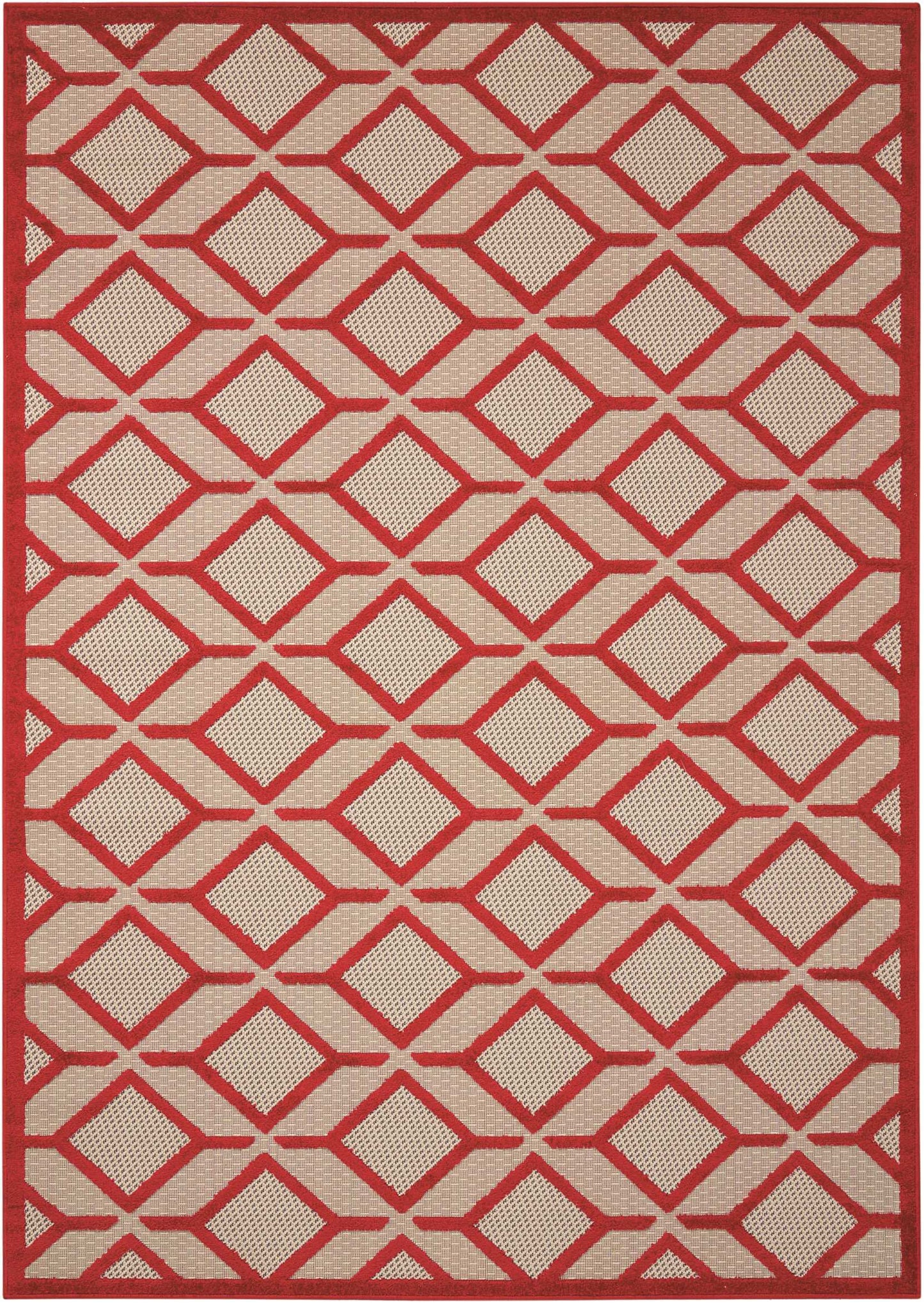 Nourison Home Aloha  Red  Contemporary