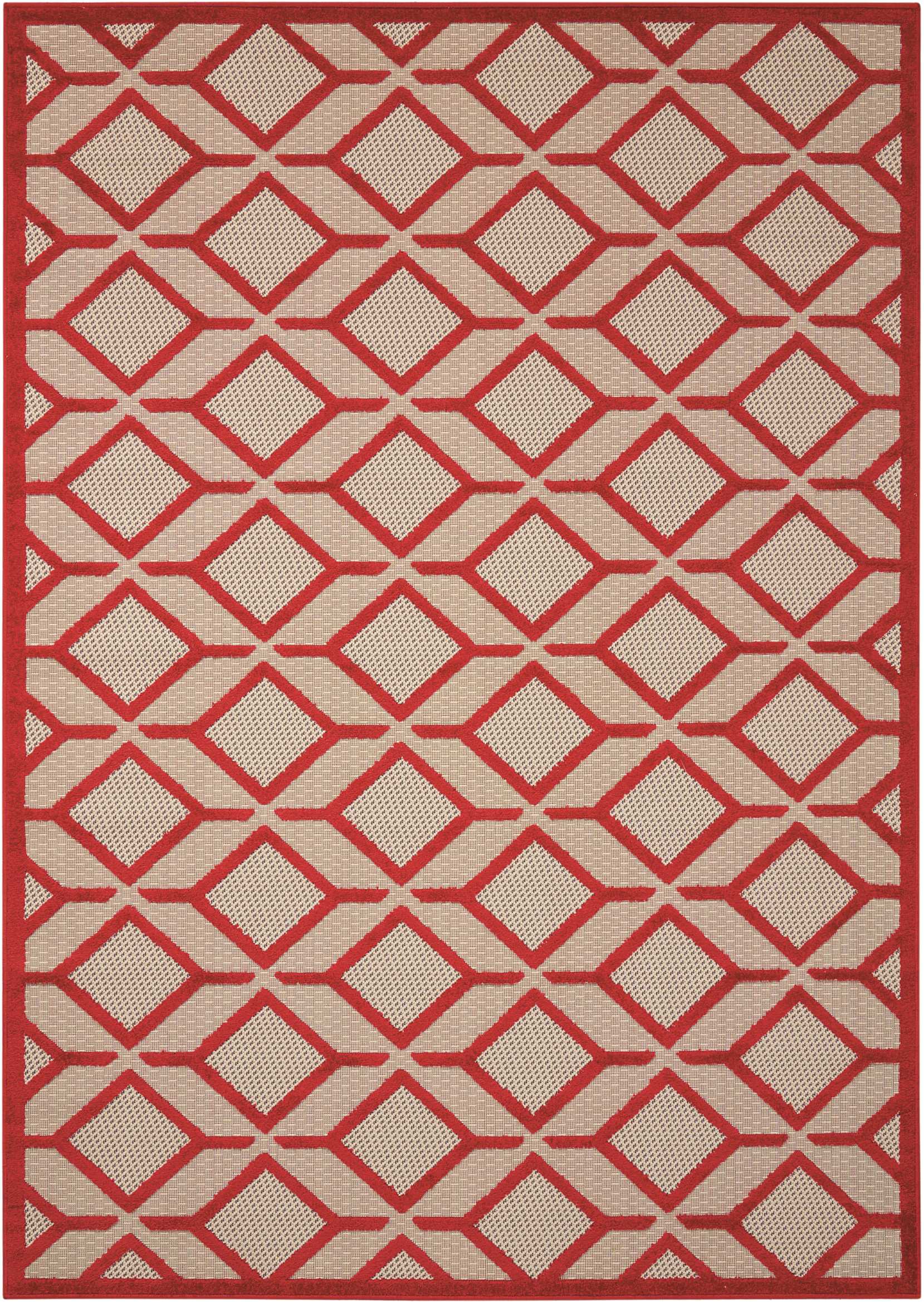 Nourison Home Aloha  Red  Contemporary