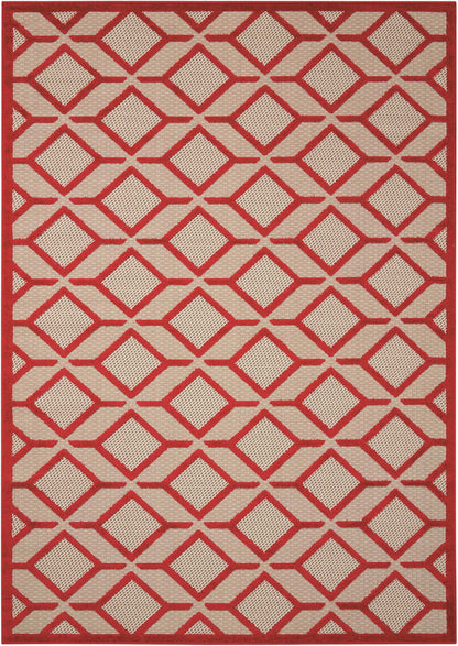 Nourison Home Aloha  Red  Contemporary