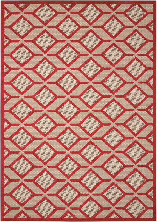 Nourison Home Aloha  Red  Contemporary