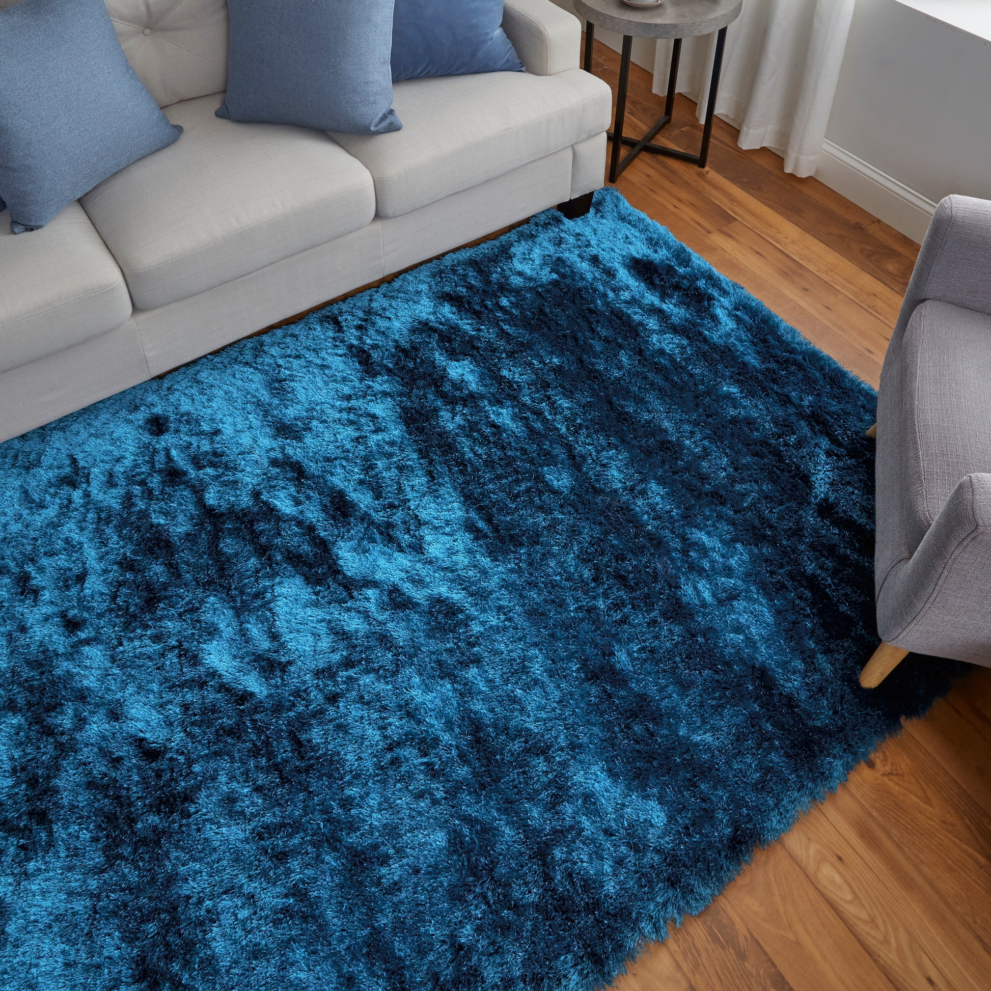 Feizy Indochine 4550F Teal Modern/Luxury & Glam/Casual Hand Tufted Rug