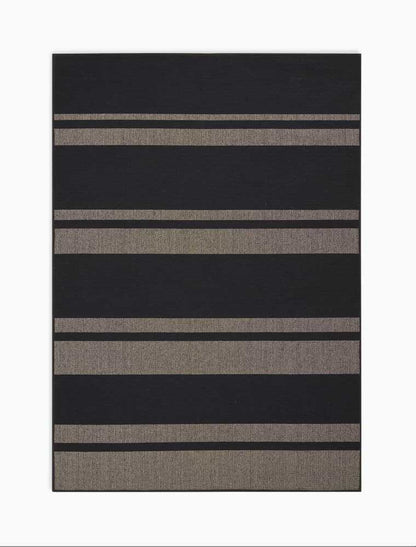 Calvin Klein San Diego CK730 Black Beige Contemporary Flat Weave Rug
