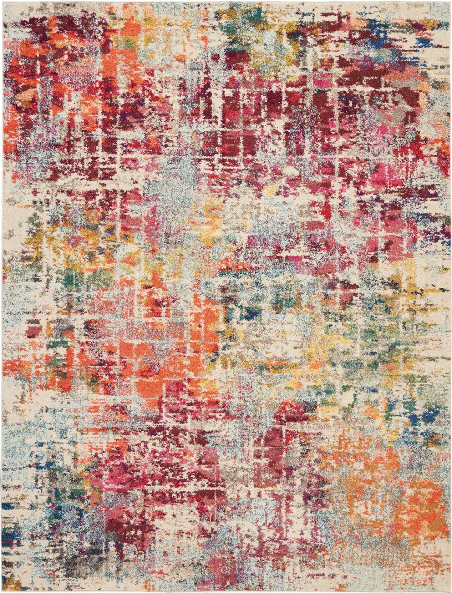Nourison Home Celestial CES13 Pink Multicolor Contemporary Power-loomed Rugs