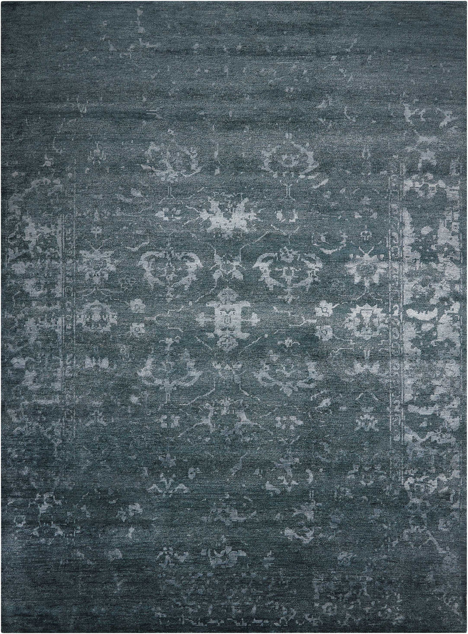 Nourison Home Silk Shadows  Blue Stone  Transitional