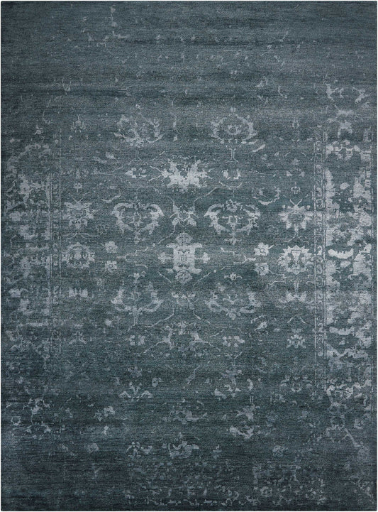 Nourison Home Silk Shadows  Blue Stone  Transitional