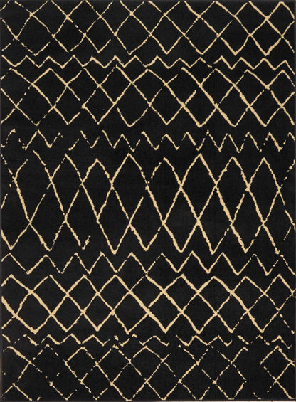 Nourison Home Grafix GRF04 Black Contemporary Power-loomed Rug