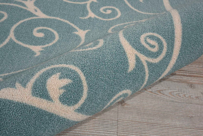 Nourison Home Home & Garden  Light Blue  Transitional