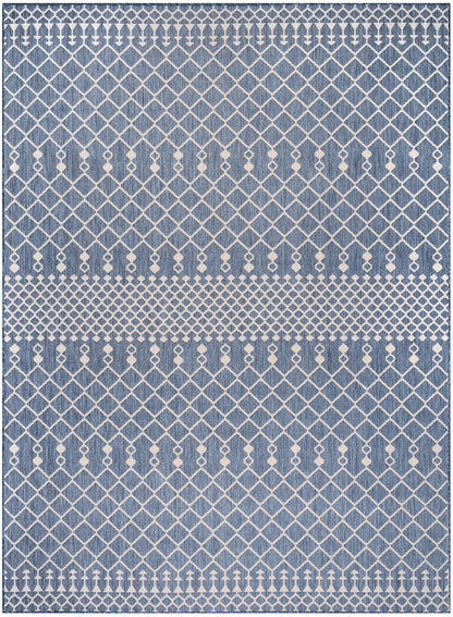 Nourison Home Positano POS02 Navy Blue Contemporary Power-loomed Rug