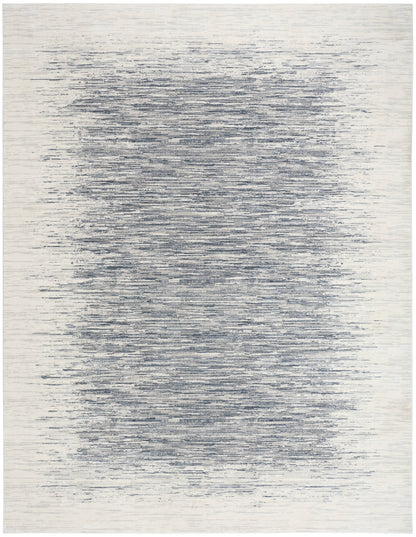 DKNY Grand Street GRN04 Ivory Blue Contemporary Power-loomed Rug