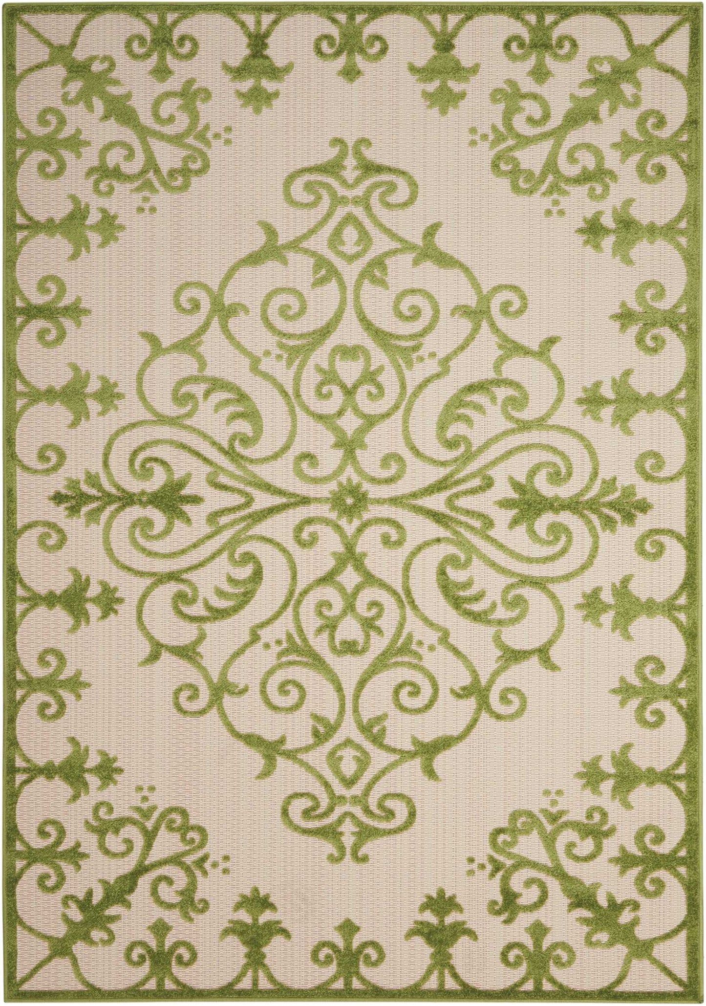 Nourison Home Aloha ALH12 Green Contemporary Power-loomed Rugs