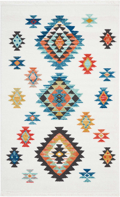 Nourison Home South Western NAV07 White Transitional Power-loomed Rug