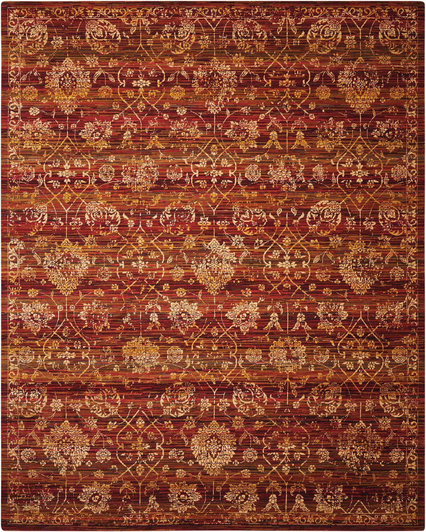 Nourison Home Rhapsody RH007 Sienna Gold Transitional Loomed Rug