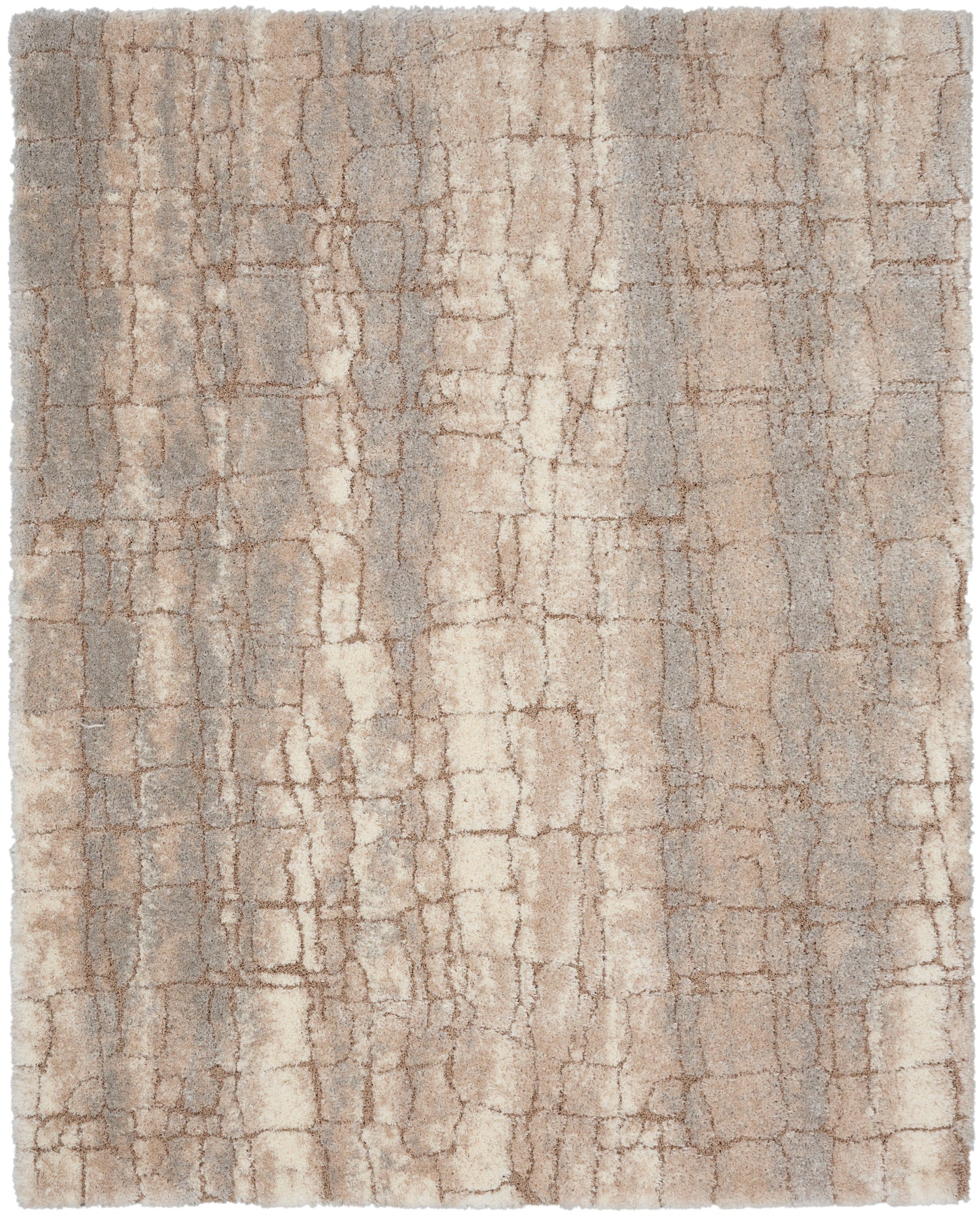 Nourison Home Dreamy Shag DRS09 Ivory Beige Contemporary Power-loomed Rug