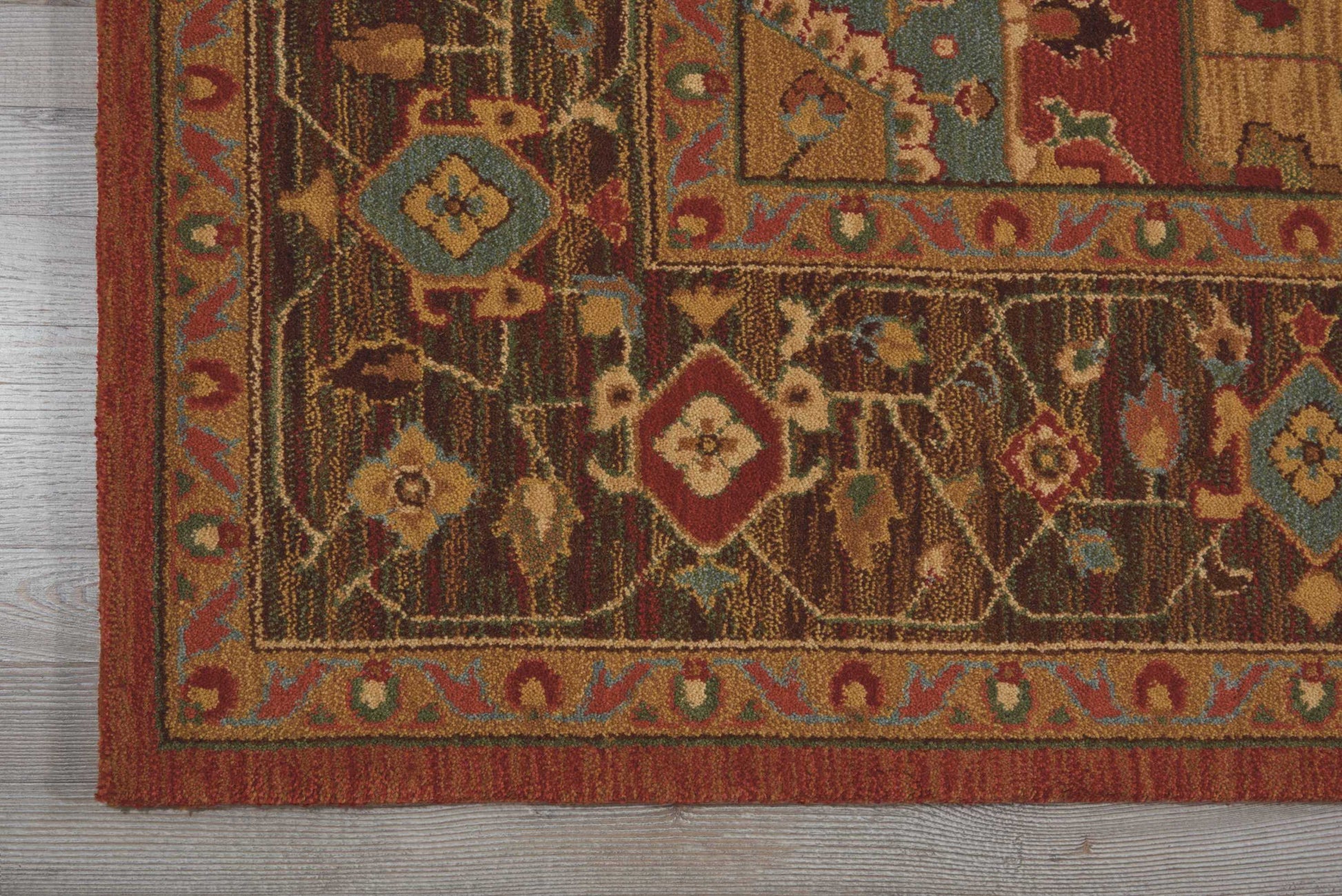 Nourison Home Living Treasures  Rust  Traditional