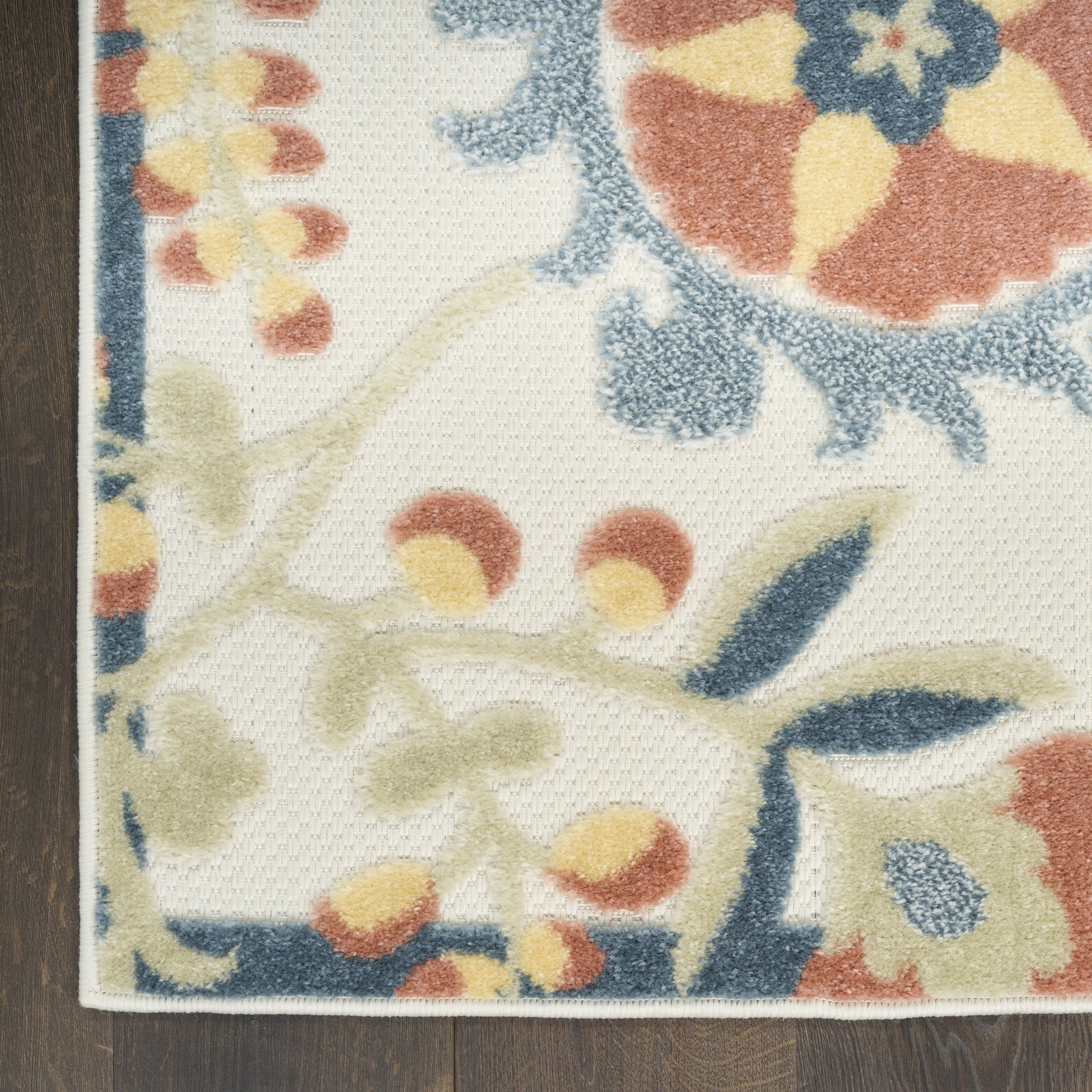 Nourison Home Aloha  Grey Multicolor  Contemporary