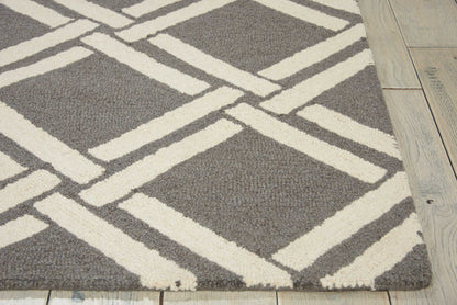 Nourison Home Linear  Grey Ivory  Contemporary