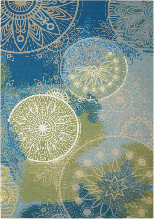 Nourison Home Home & Garden  Blue  Contemporary