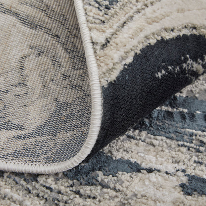 Feizy Micah 39LPF Black Ivory Abstract Machine Woven Rug - Rugs - Feizy - Atlanta Designer Rugs