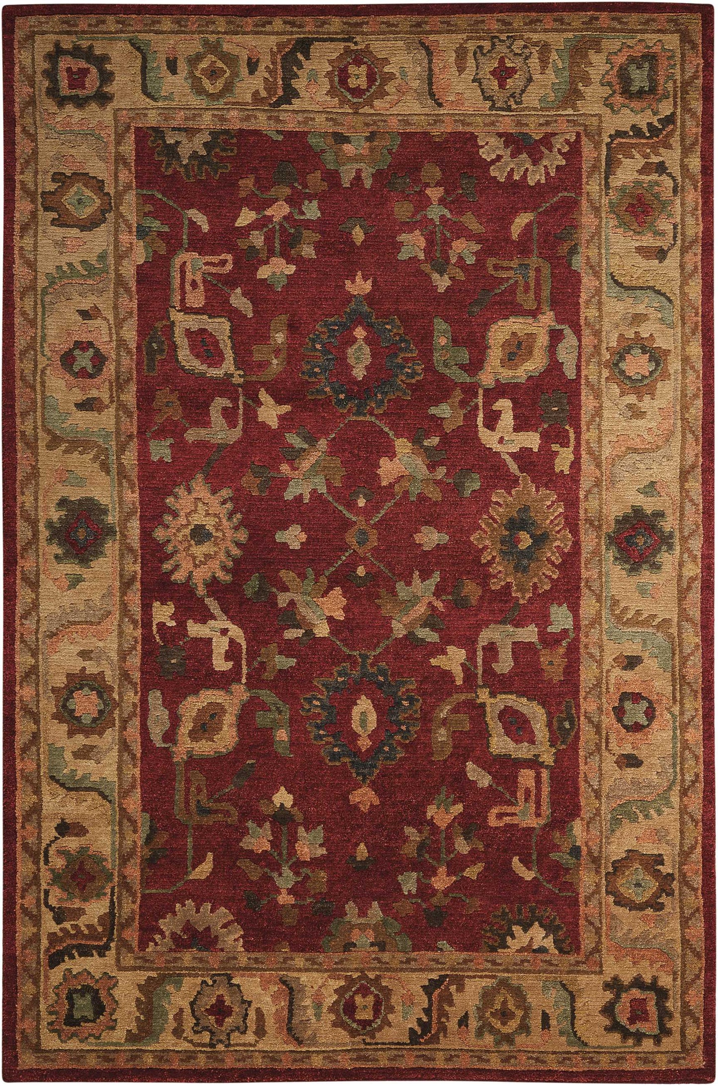 Nourison Home Tahoe TA08 Red Traditional Knotted Rug