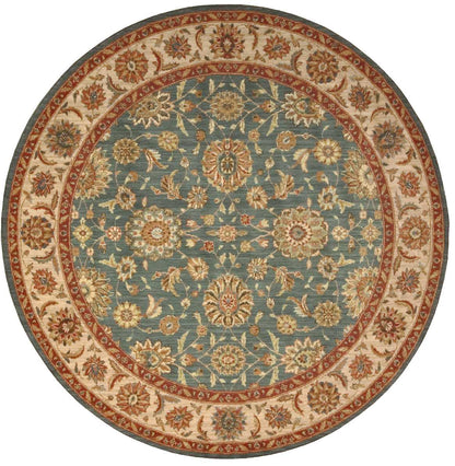 Nourison Home Living Treasures LI05 Aqua Traditional Loom-woven Rug