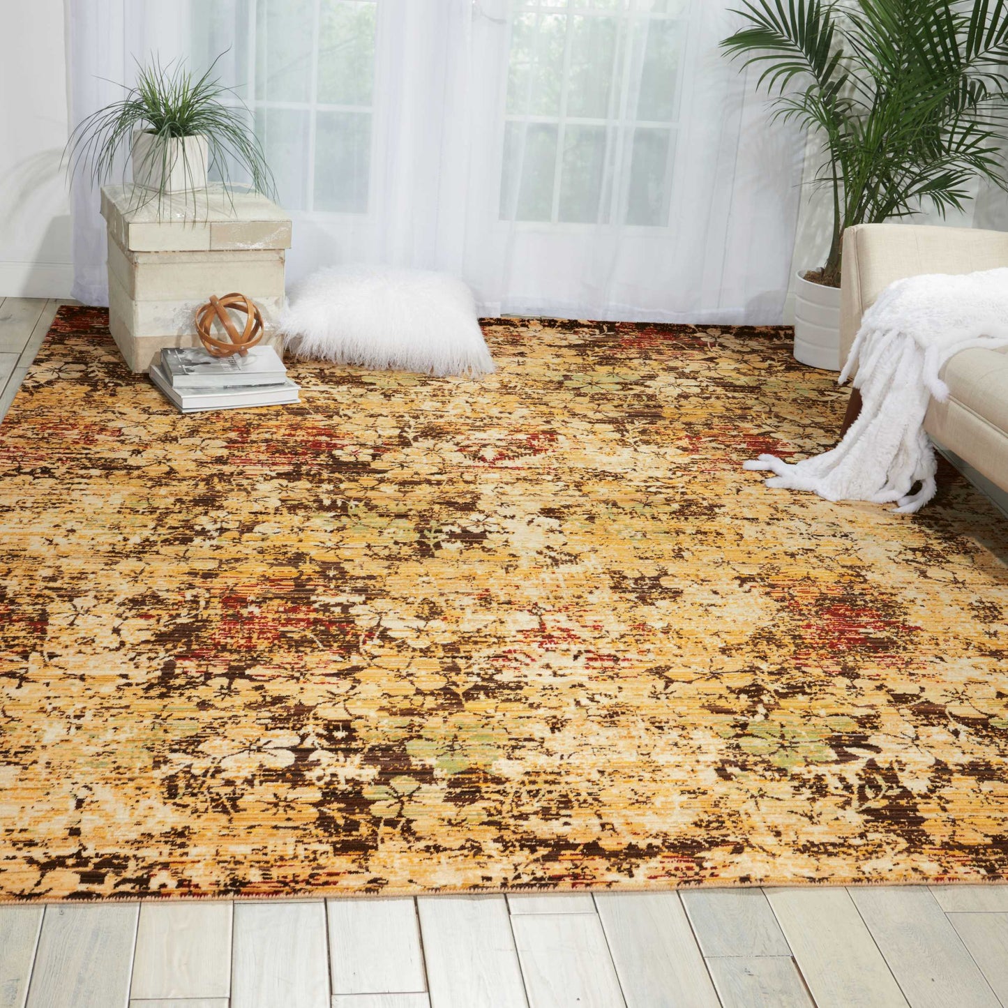 Nourison Home Rhapsody  Beige Gold  Transitional