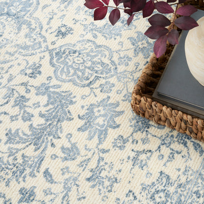 Nourison Home Azalea  Ivory Blue  Traditional