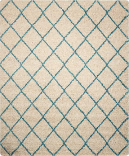 Nourison Home Brisbane  Ivory Aqua  Contemporary