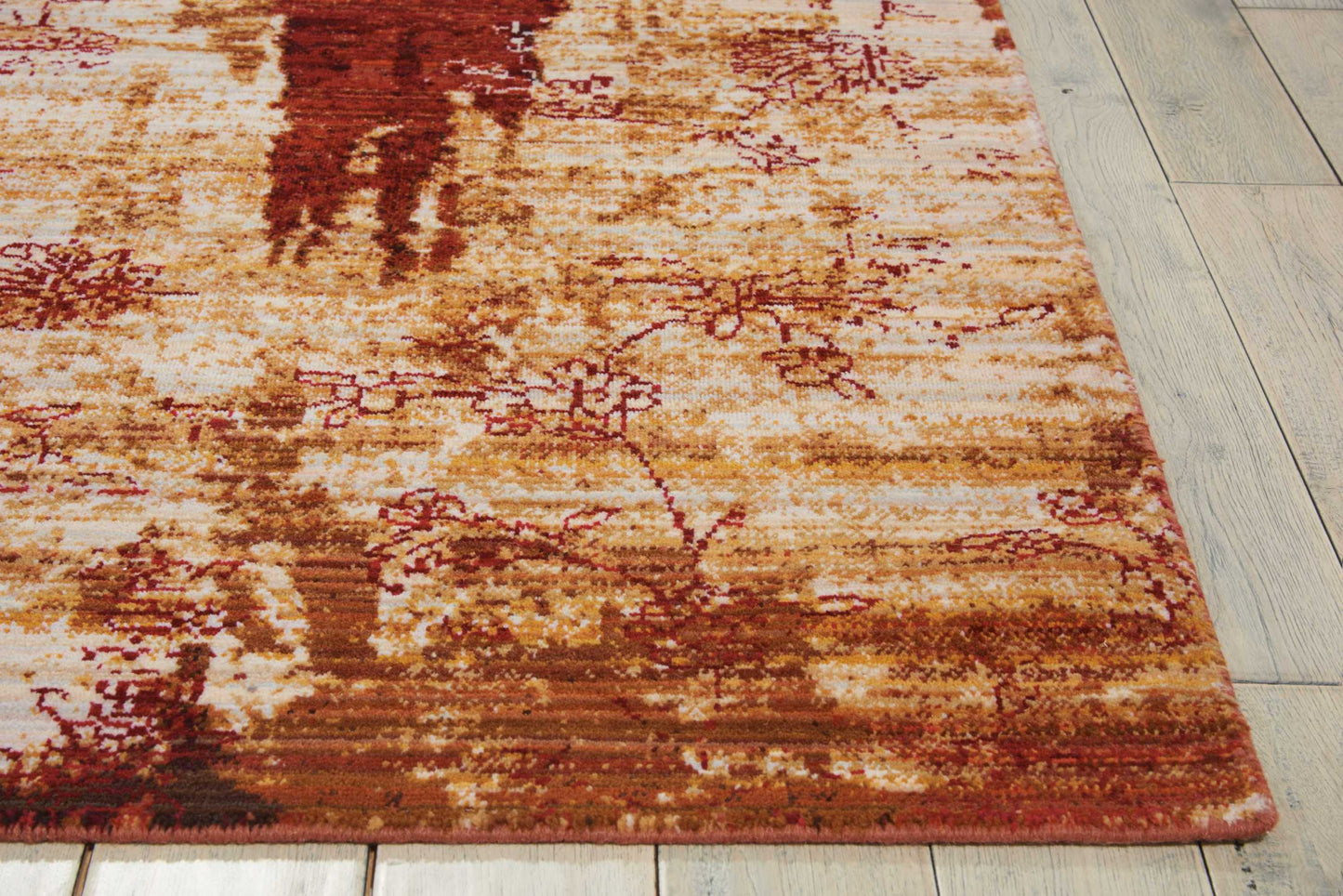 Nourison Home Rhapsody  Gold Garnet  Transitional