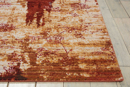 Nourison Home Rhapsody  Gold Garnet  Transitional