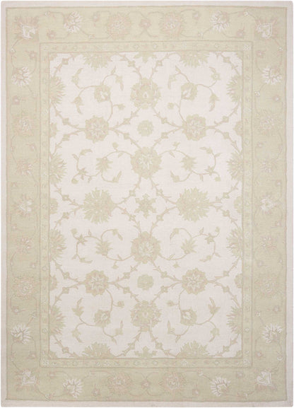 Nourison Home Zephyr  Ivory Green  Traditional