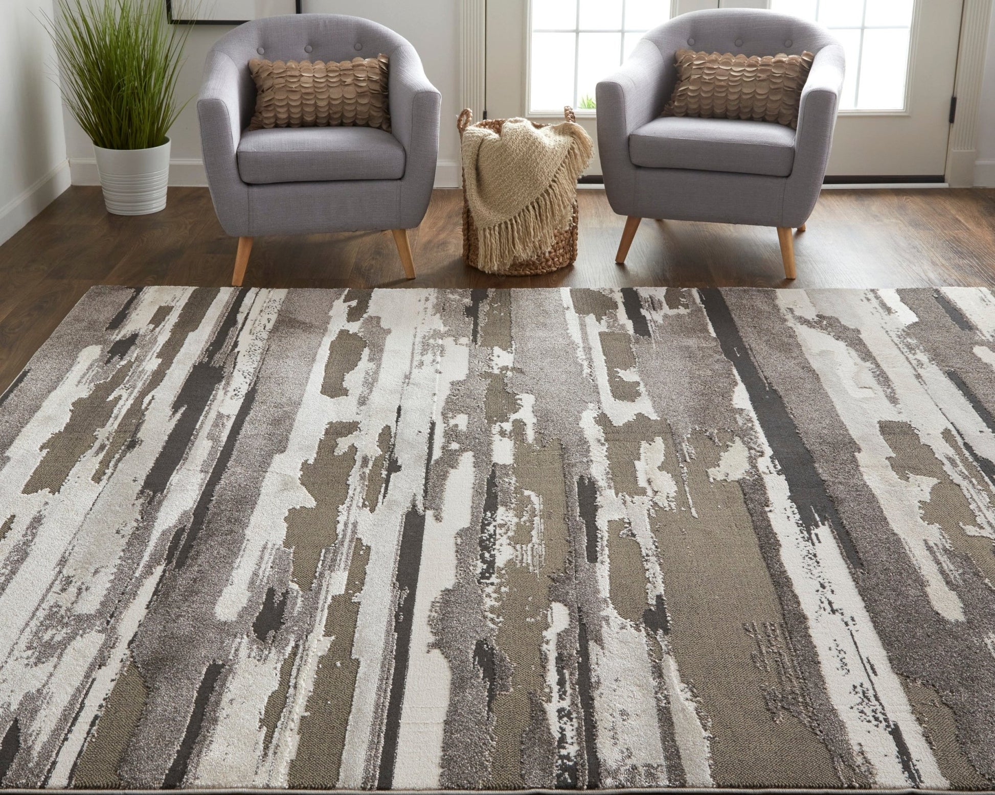 Feizy Vancouver 39FEF Brown Modern/Industrial Rug - Rugs - Feizy - Atlanta Designer Rugs