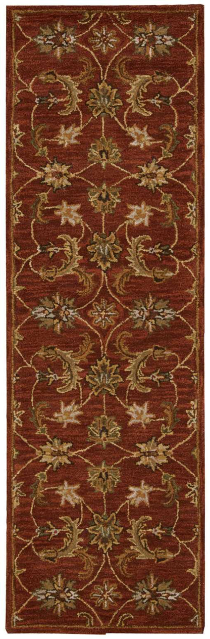 Nourison Home India House IH83 Brick Traditional Tufted Rug