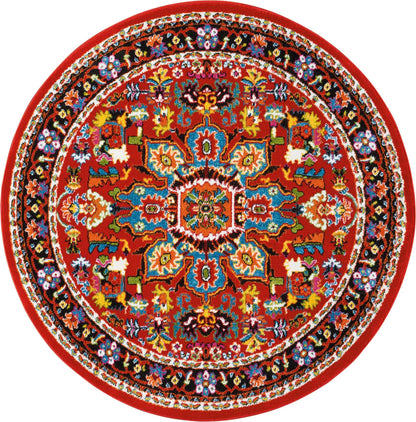 Nourison Home Oakdale  Red  Traditional