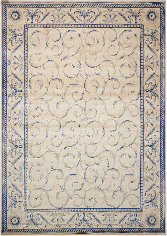 Nourison Home Somerset  Ivory Blue  Traditional