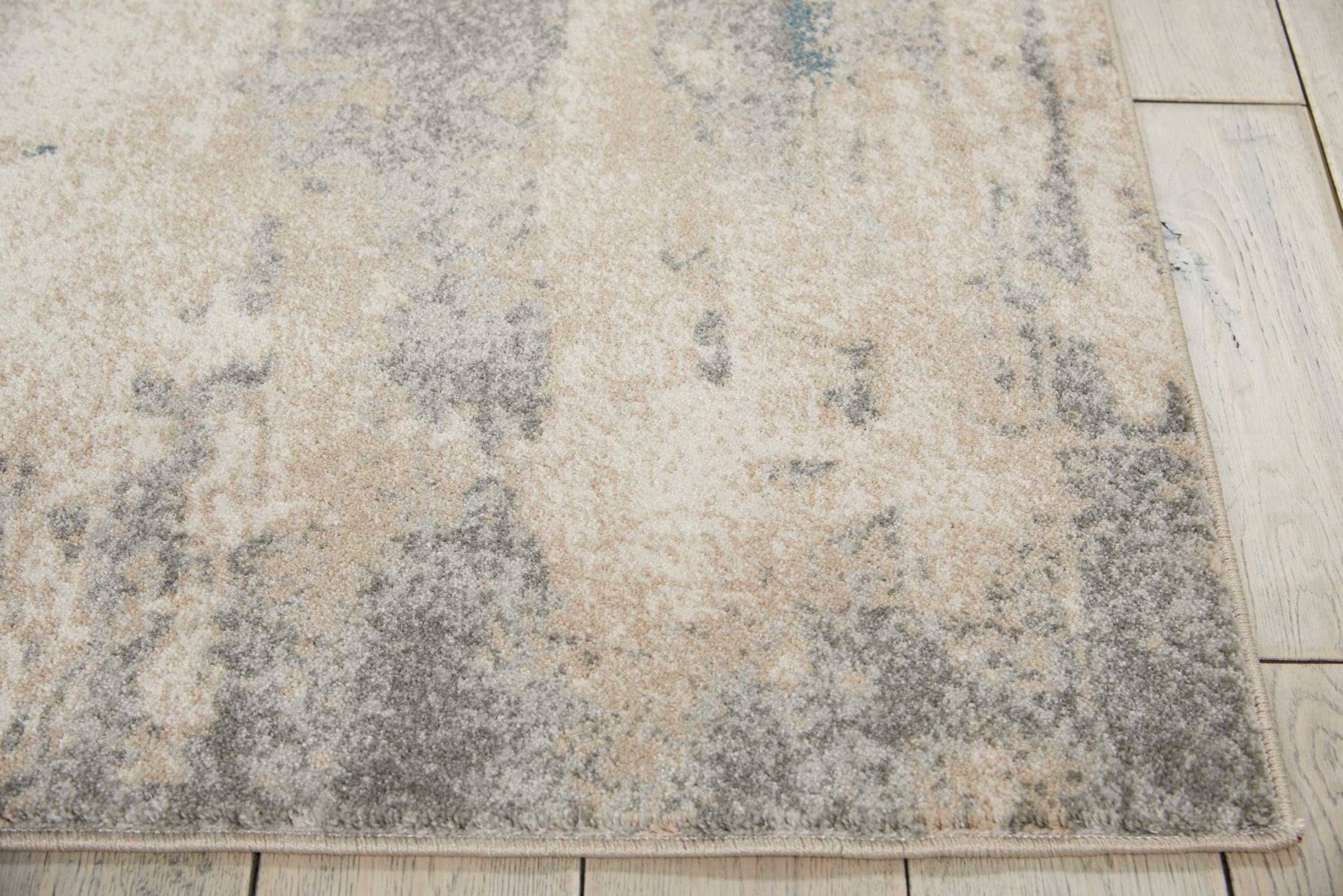 Nourison Home Maxell  Ivory Teal  Contemporary