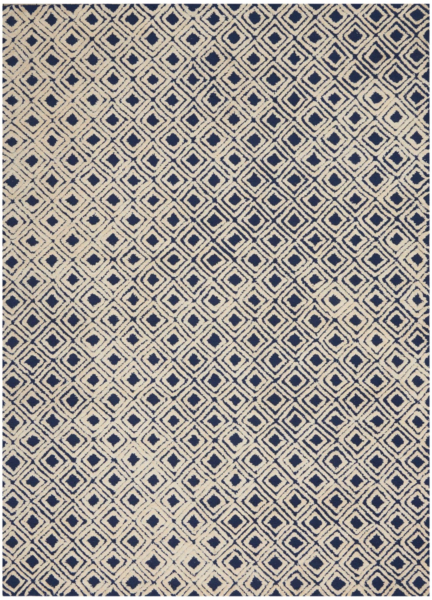 Nourison Home Deco Mod DEC02 Navy Ivory Transitional Tufted Rug
