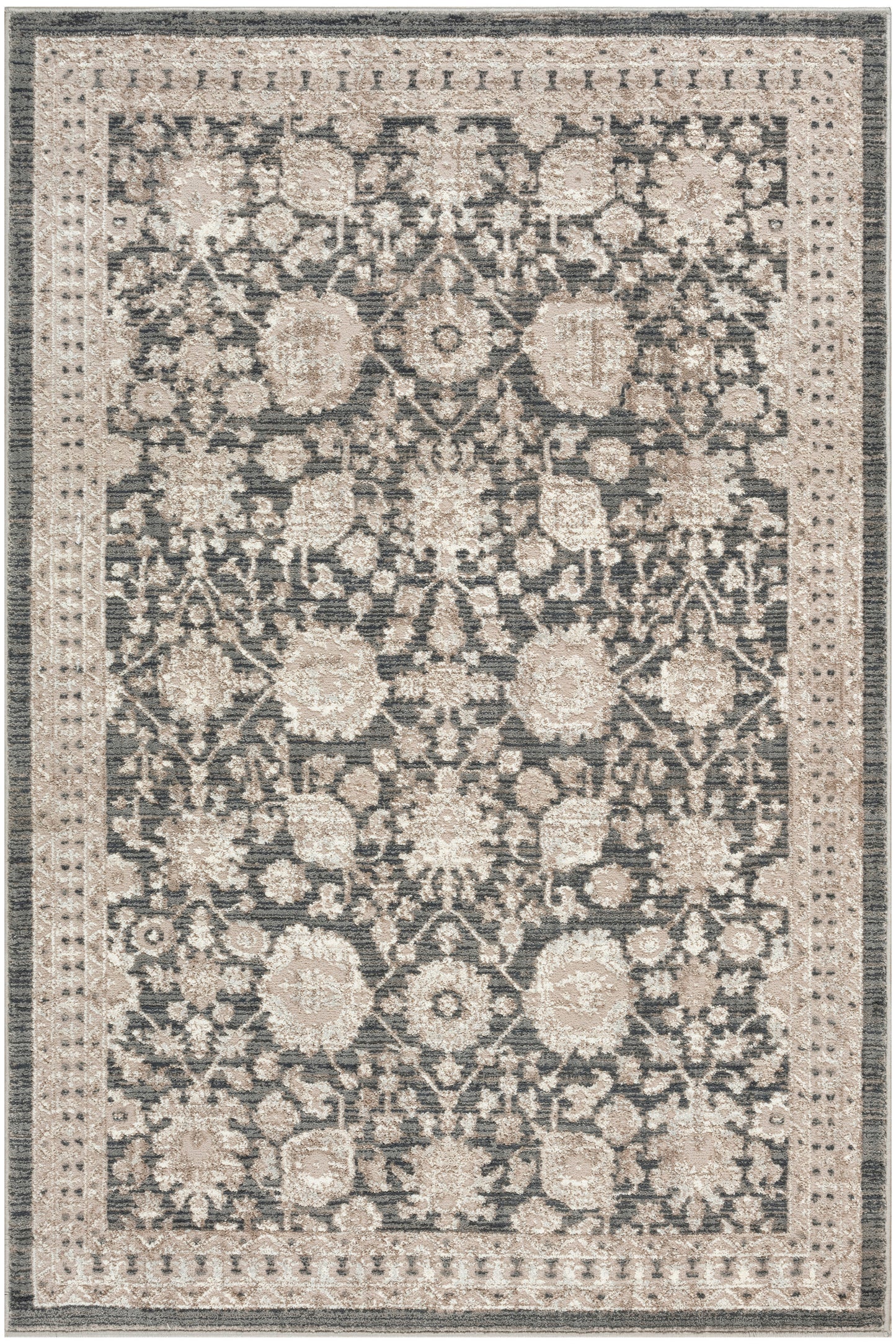 Nourison Home Eco Cycle ECY02 Charcoal Traditional Loom-woven Rug