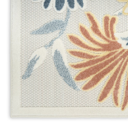 Nourison Home Aloha  Ivory Rose  Contemporary