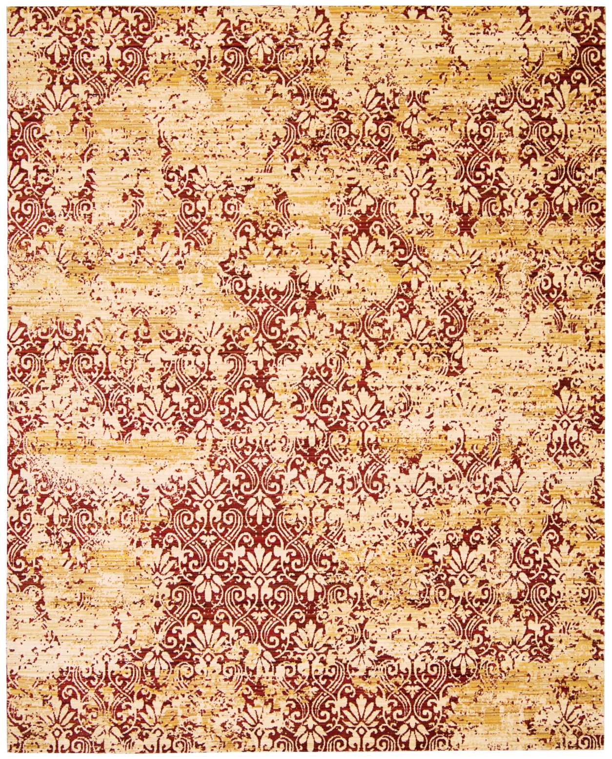 Nourison Home Rhapsody RH005 Gold Garnet Transitional Loomed Rug