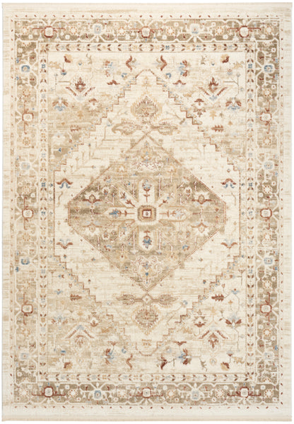Nourison Home Pardis PRD02 Ivory Taupe Traditional Machine Woven Rug