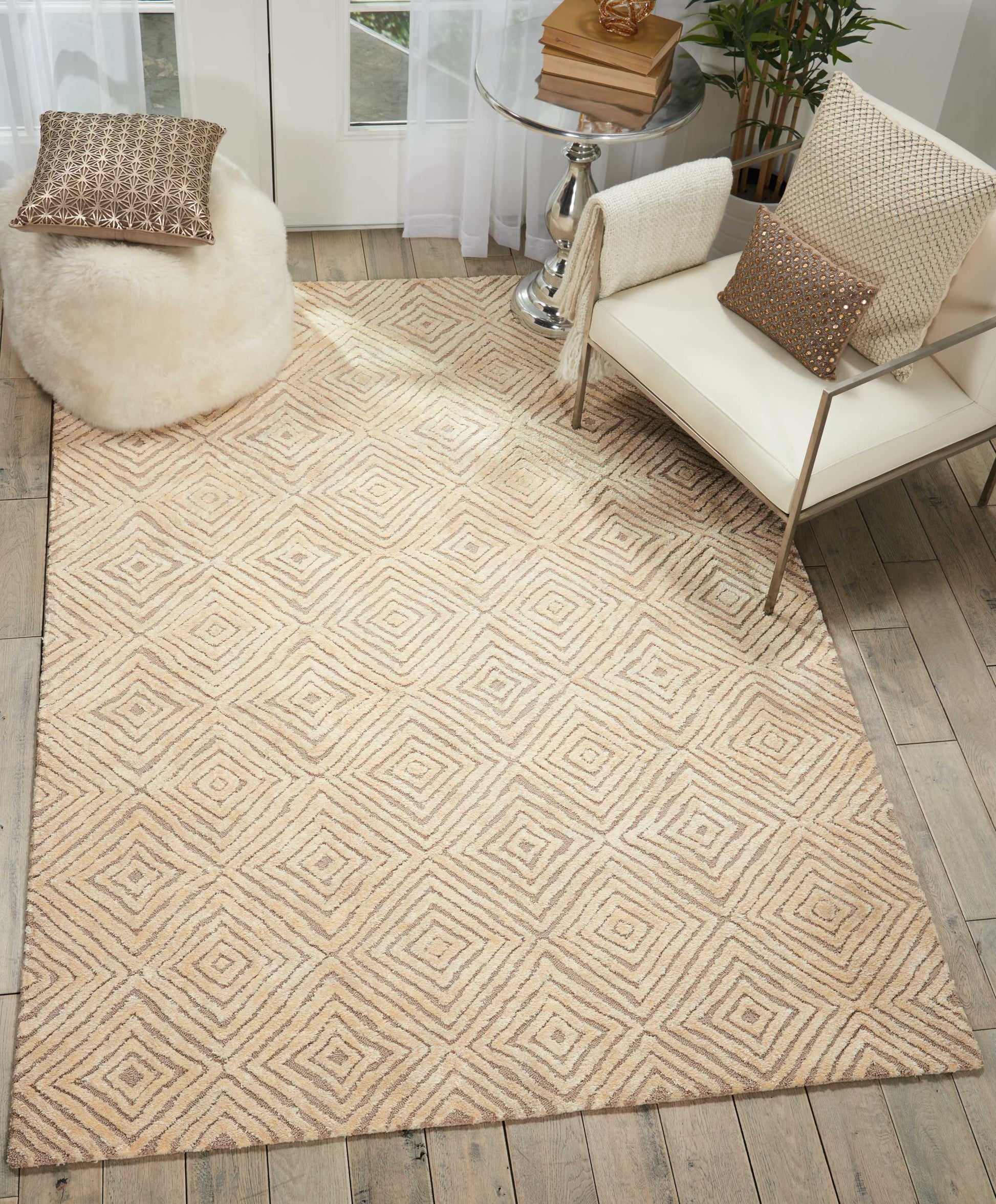 Nourison Home Deco Mod  Taupe Ivory  Transitional