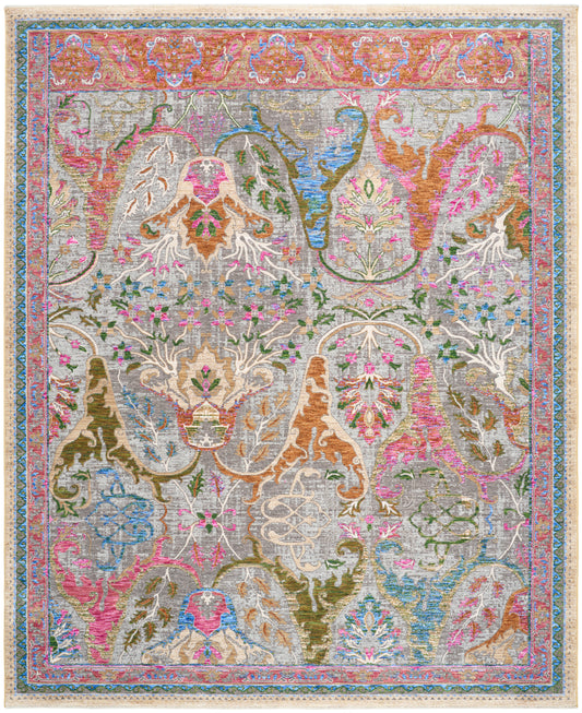 Nourison Home Vintage Harmony  Pink Multicolor  Contemporary