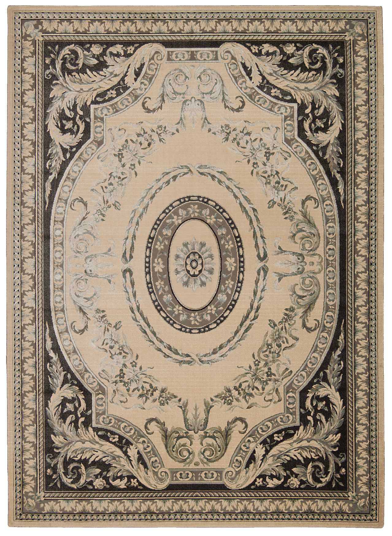 Michael Amini Platine MA200 Ivory Traditional Power-loomed Rug