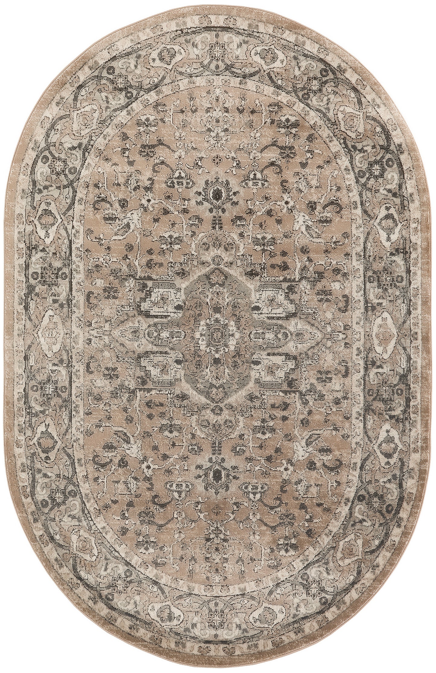 Nourison Home Quarry QUA05 Beige Grey Transitional Power-loomed Rugs