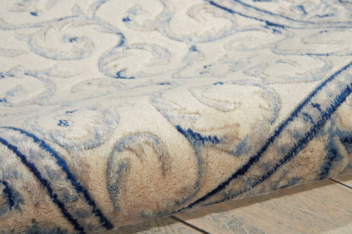 Nourison Home Somerset  Ivory Blue  Traditional